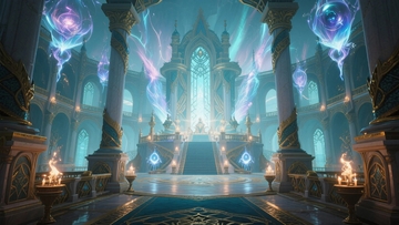 奇幻宫殿的辉煌光芒