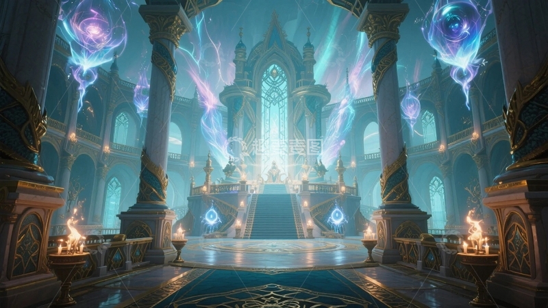 奇幻宫殿的辉煌光芒