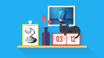 日历台灯桌摆插画