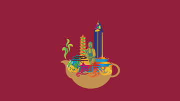 温州地标茶叶设计元素