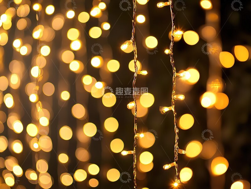 高清大图下载【趣麦麦图】微距金光闪烁 夜浪漫灯光9