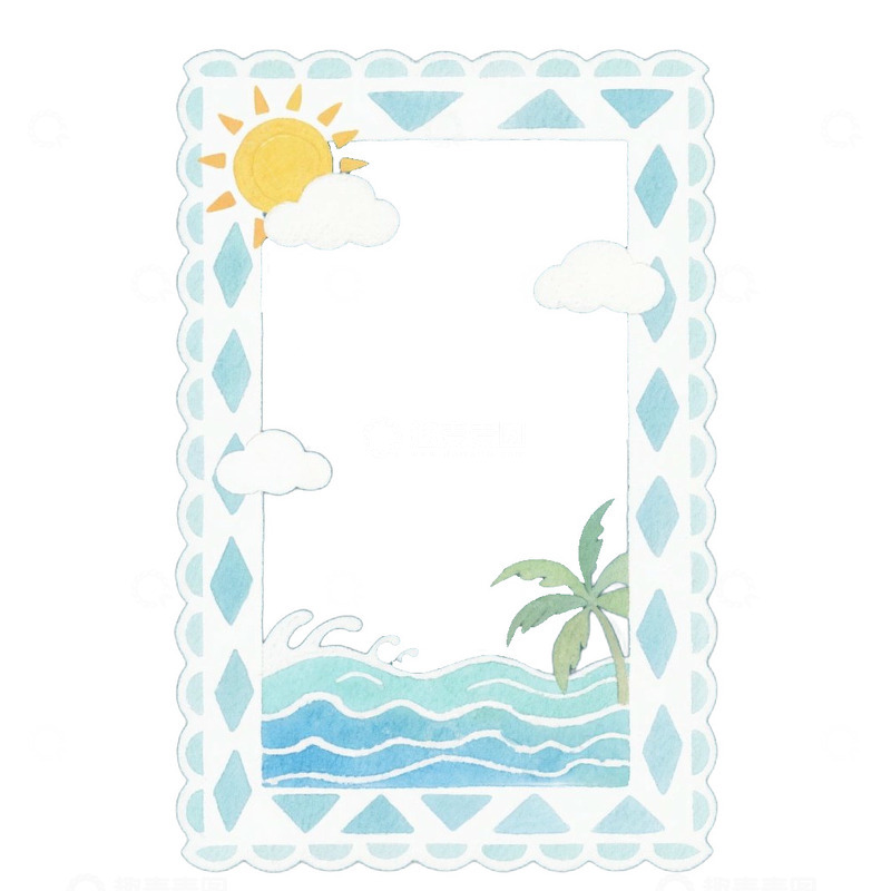 夏季边框免抠元素1