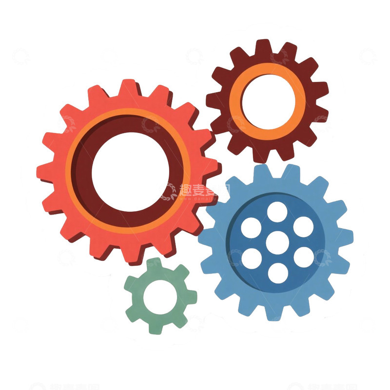 高清大图下载【趣麦麦图】齿轮轮子免抠元素1
