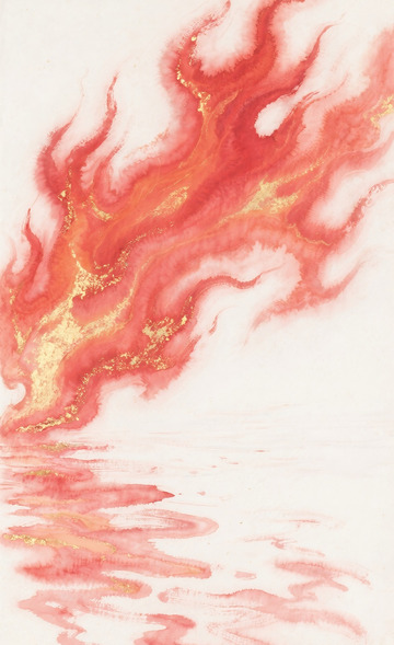 红色火焰插画背景4