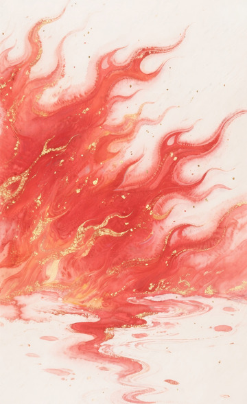 红色火焰插画背景5