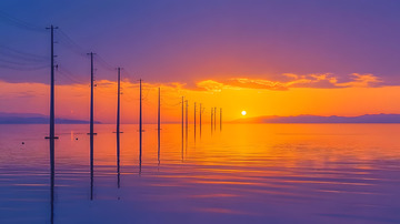 傍晚的彩云美景