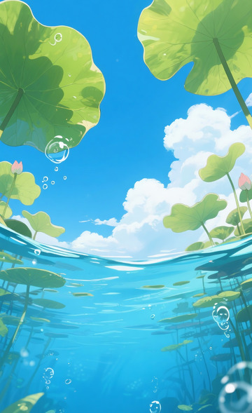 水下池塘插画2
