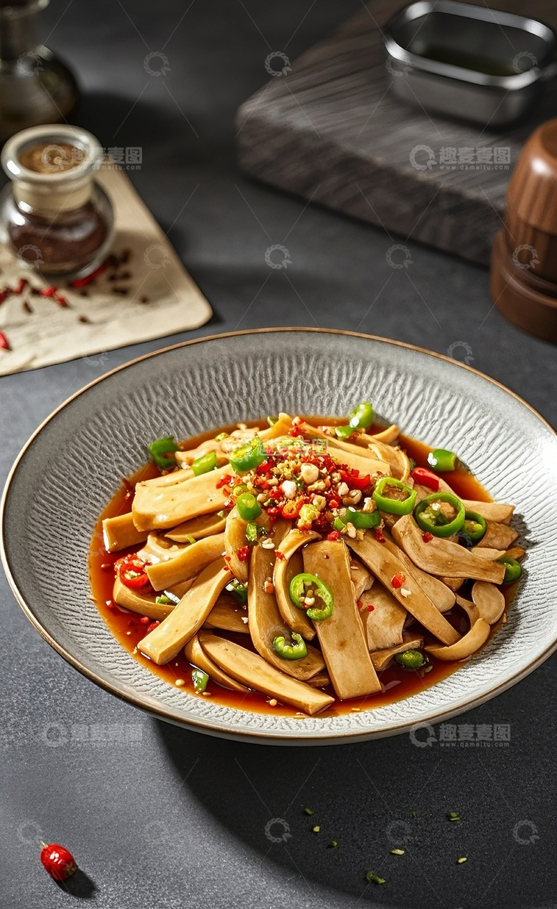 高清大图下载【趣麦麦图】-清炒杏鲍菇