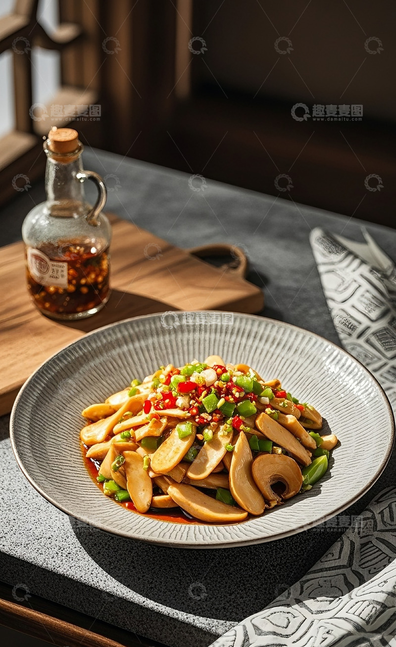 高清大图下载【趣麦麦图】-清炒杏鲍菇2