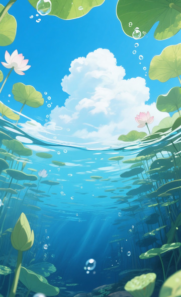 水下池塘插画3