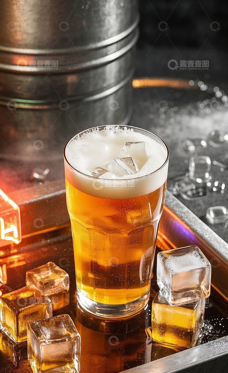 高清大图下载【趣麦麦图】夏季冰镇饮品啤酒3