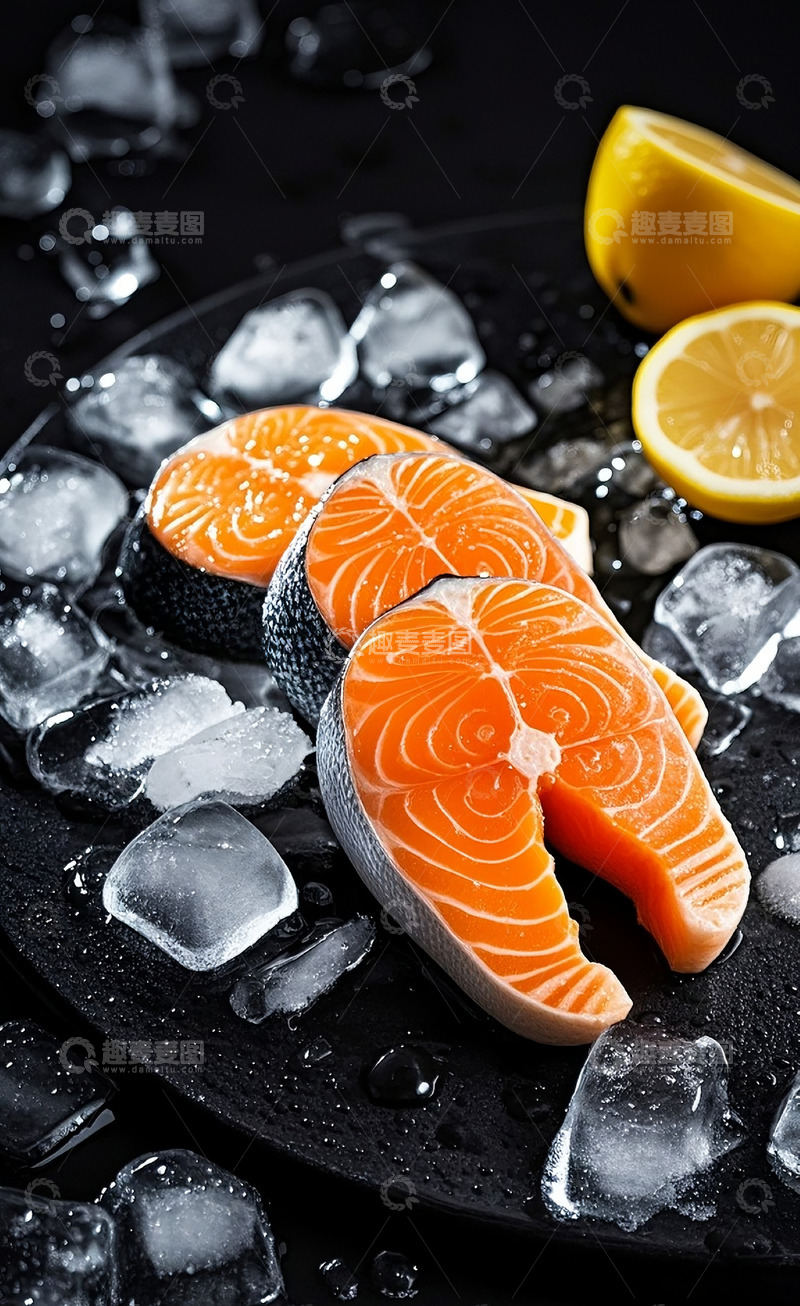 高清大图下载【趣麦麦图】新鲜三文鱼11