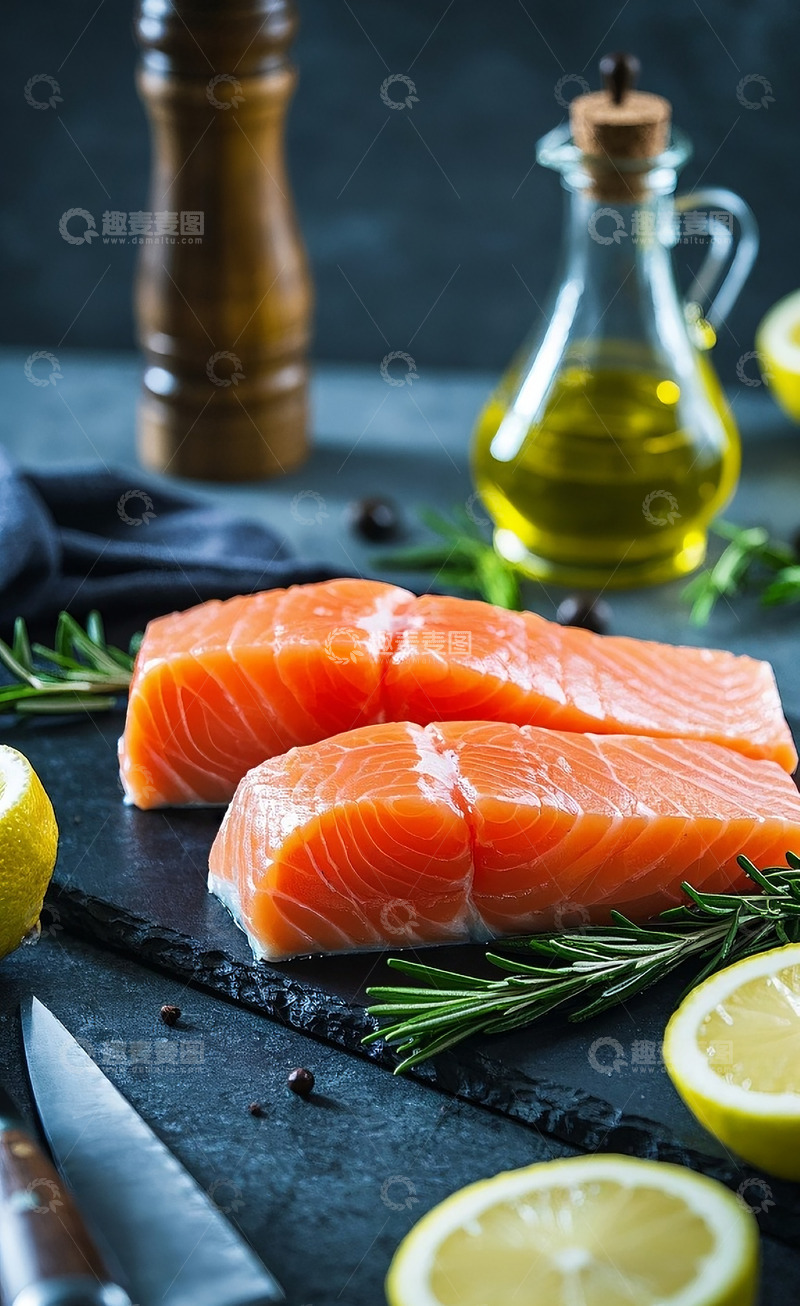 高清大图下载【趣麦麦图】新鲜三文鱼14