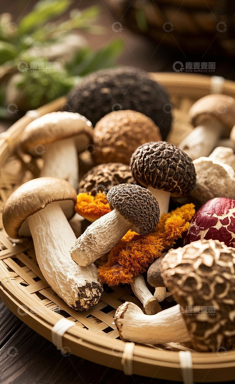 高清大图下载【趣麦麦图】一篮子蘑菇1