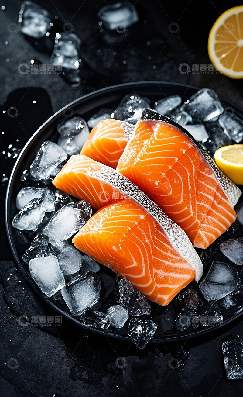 高清大图下载【趣麦麦图】新鲜三文鱼7