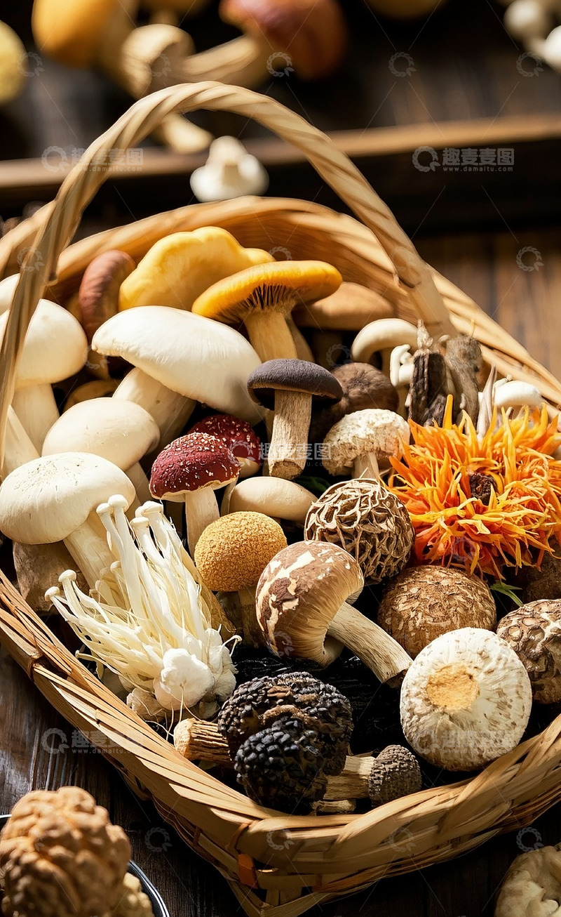 高清大图下载【趣麦麦图】一篮子蘑菇3