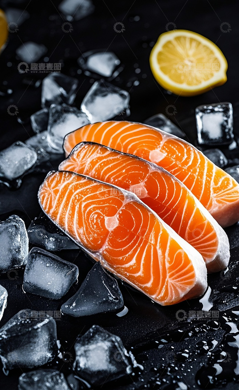 高清大图下载【趣麦麦图】新鲜三文鱼12