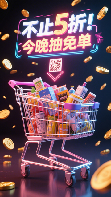 618购物折扣海报背景2