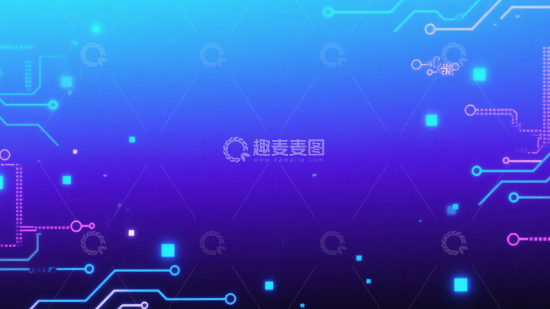 高清大图下载【趣麦麦图】科技电路背景1