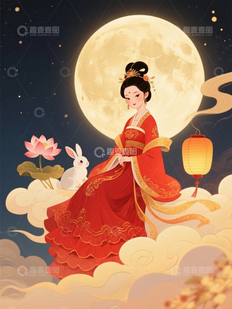 高清大图下载【趣麦麦图】中秋节嫦娥人物97
