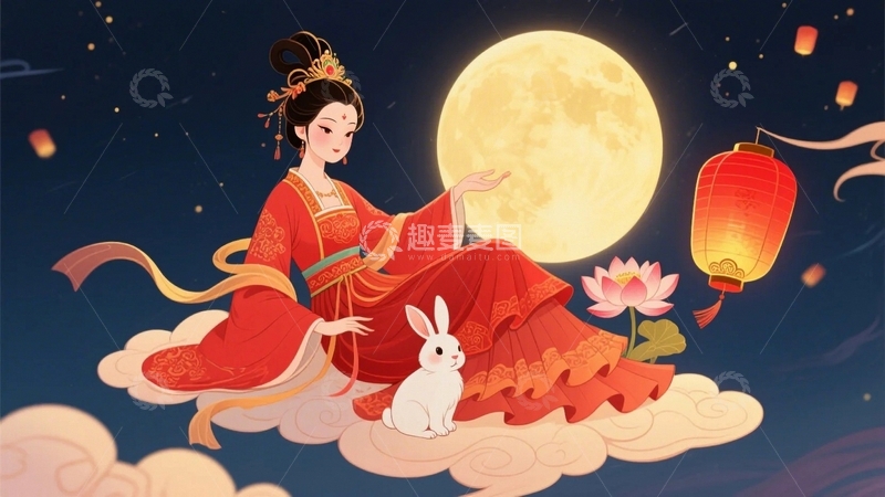 高清大图下载【趣麦麦图】中秋节嫦娥人物95