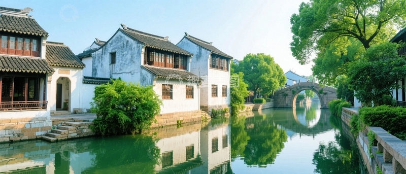 高清大图下载【趣麦麦图】江南水乡徽派建筑5