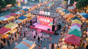 618夜市直播背景2