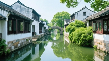 江南水乡徽派建筑