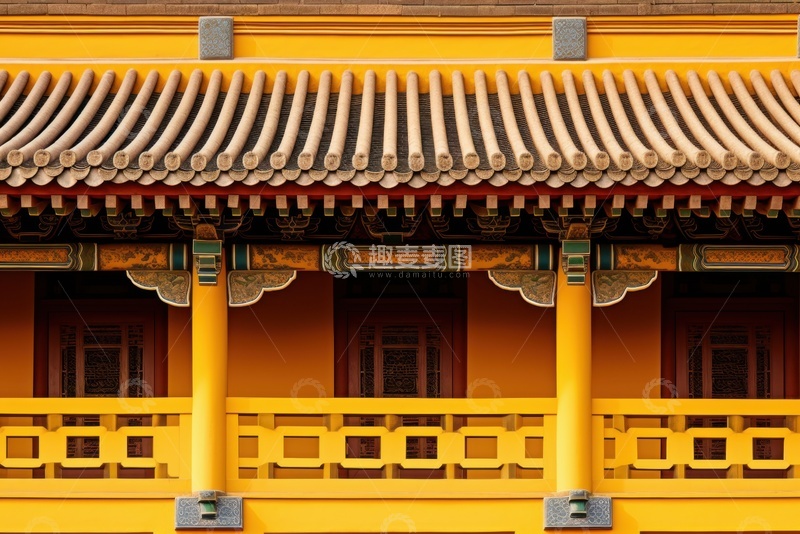 高清大图下载【趣麦麦图】古建筑房檐外景摄影