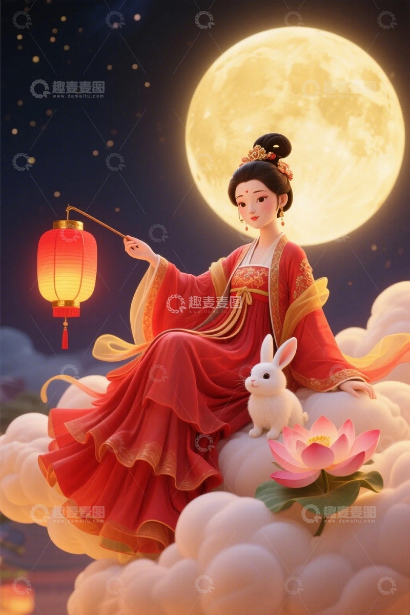 高清大图下载【趣麦麦图】中秋节嫦娥人物98