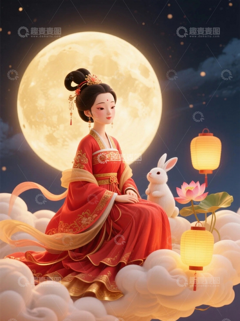 高清大图下载【趣麦麦图】中秋节嫦娥人物104