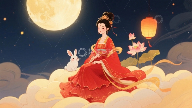 高清大图下载【趣麦麦图】中秋节嫦娥人物93