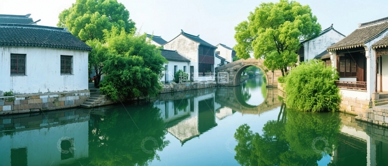 高清大图下载【趣麦麦图】江南水乡徽派建筑6
