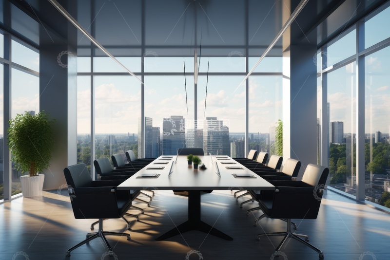 高清大图下载【趣麦麦图】高层会议室室内场景