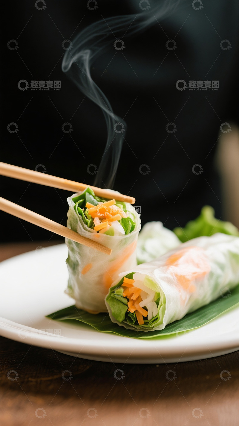 高清大图下载【趣麦麦图】新鲜越南春卷5