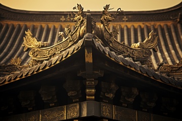 中式 古建筑宫殿房檐