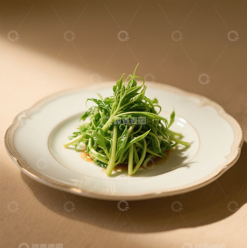 高清大图下载【趣麦麦图】香椿苗凉菜摄影图2