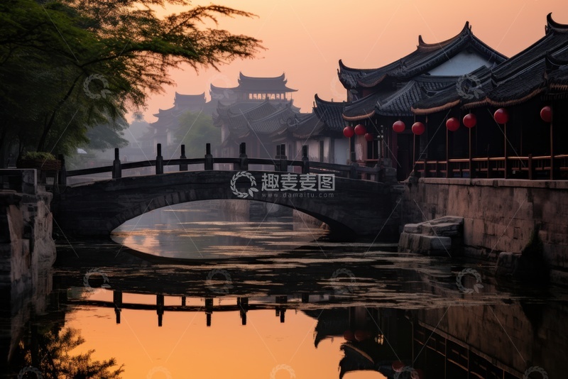 高清大图下载【趣麦麦图】江南水乡建筑美景