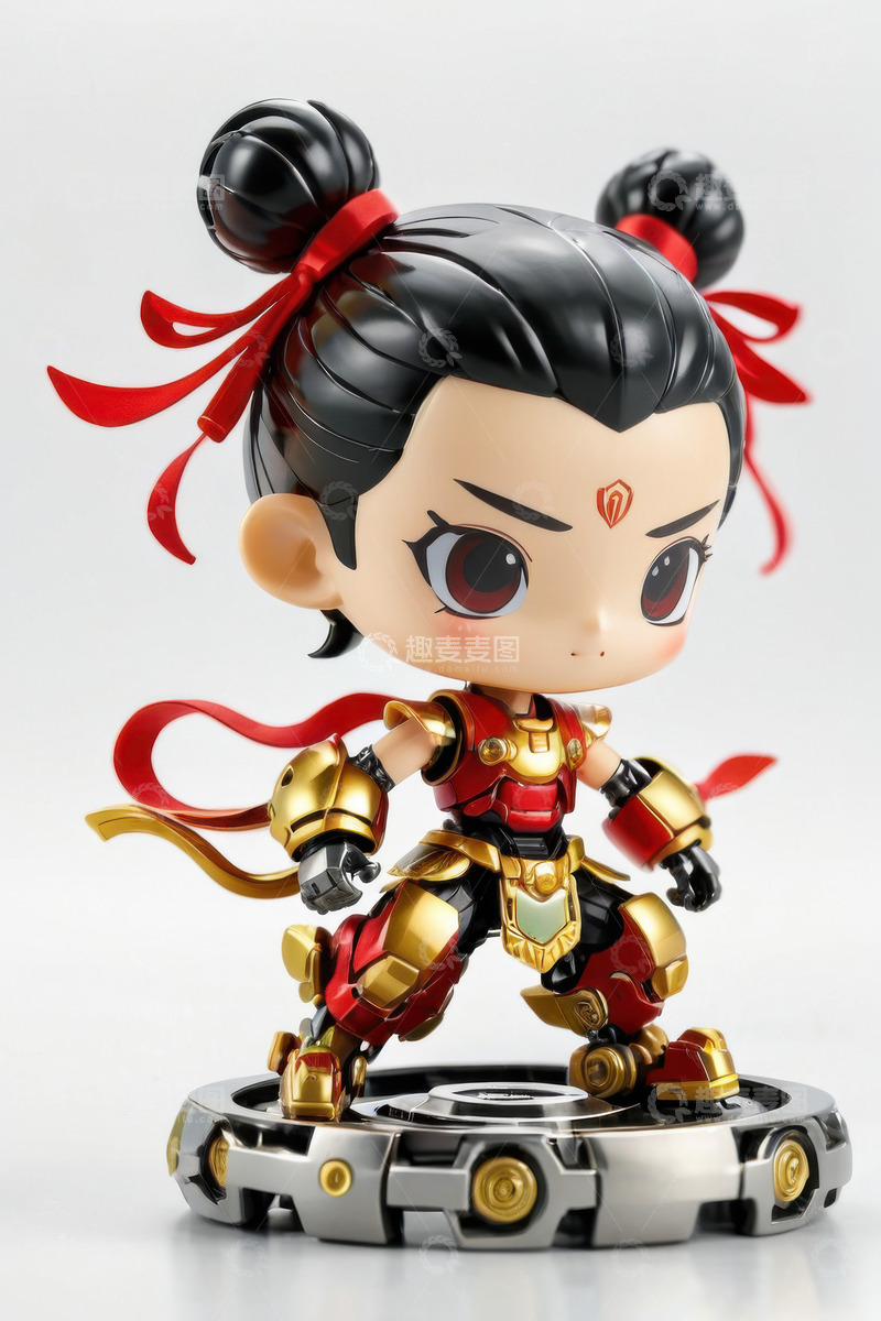 高清大图下载【趣麦麦图】赛博朋克机甲战甲哪吒AI插画海报背景素材