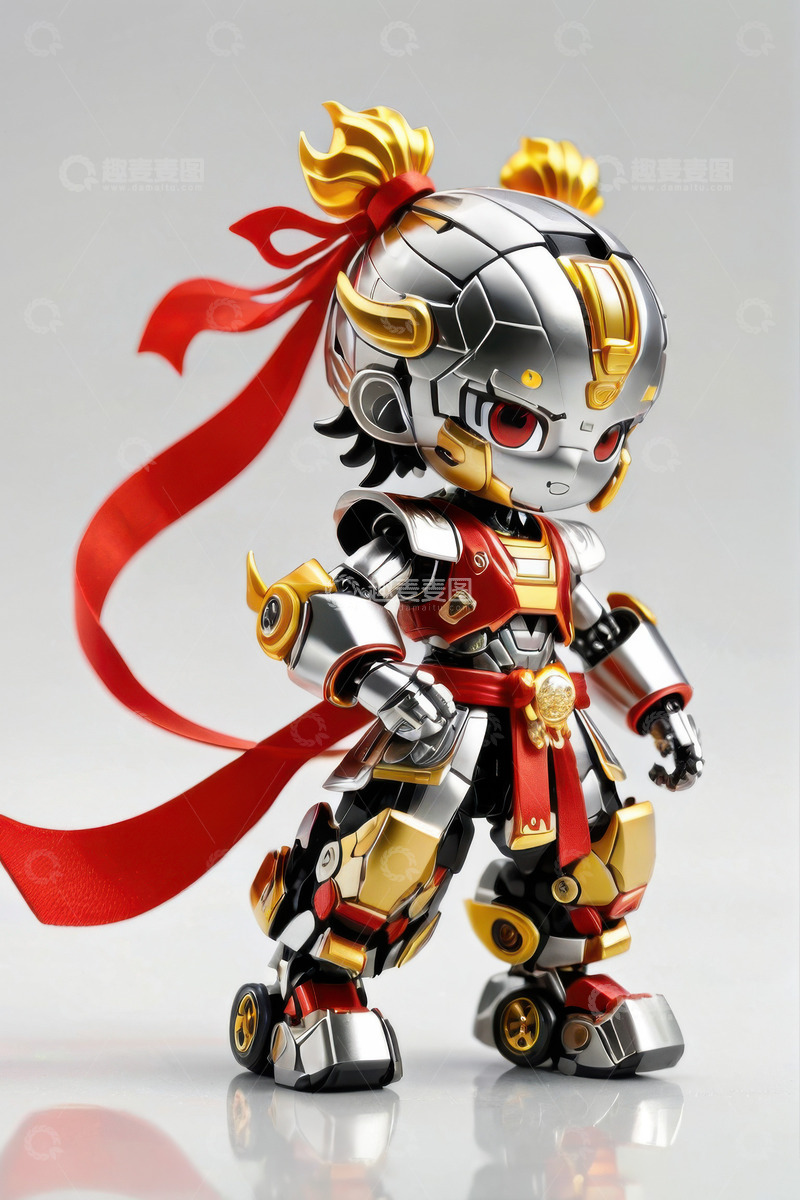 高清大图下载【趣麦麦图】赛博朋克机甲战甲哪吒AI插画海报背景素材14