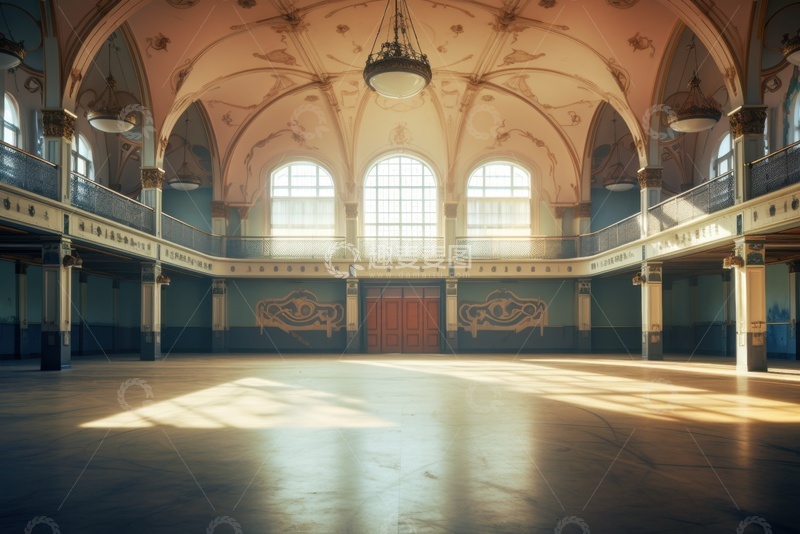 高清大图下载【趣麦麦图】复古风格室内大厅