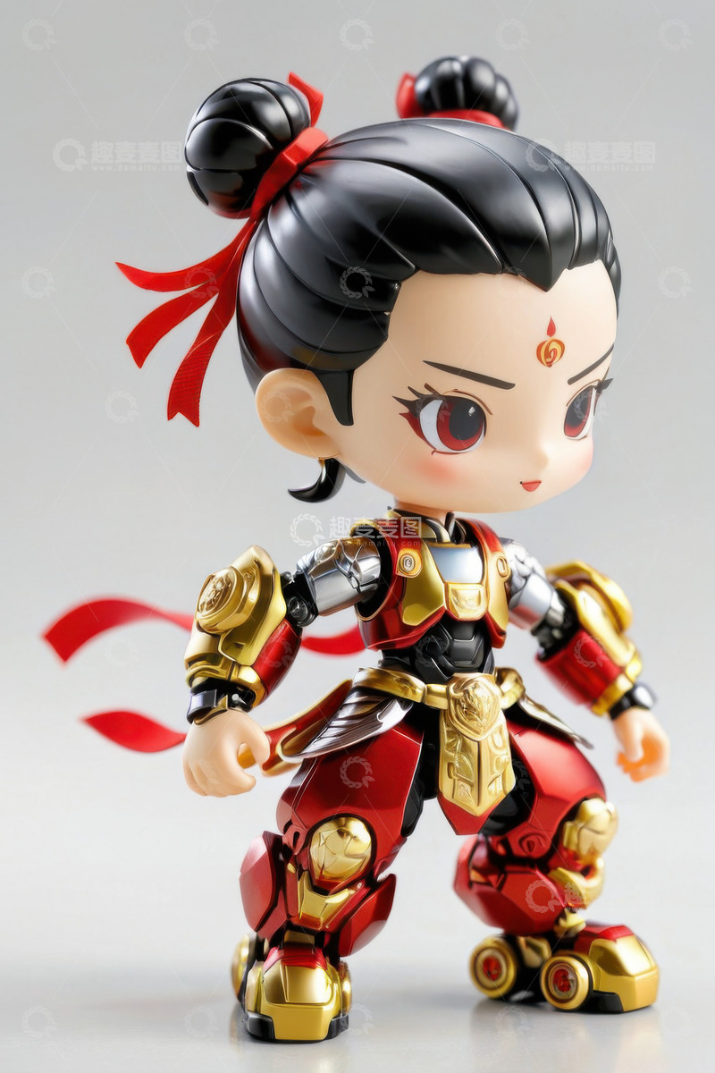 高清大图下载【趣麦麦图】赛博朋克机甲战甲哪吒AI插画海报背景素材11