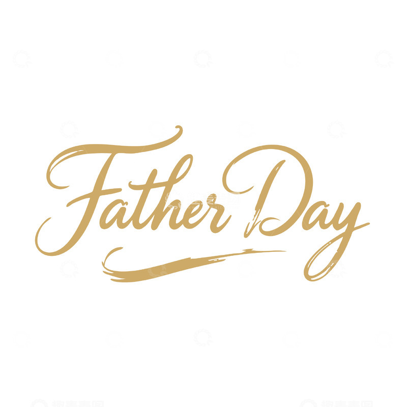 源文件下载【趣麦麦图】父亲节金色艺术标语
