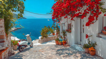 地中海风情石屋风景1