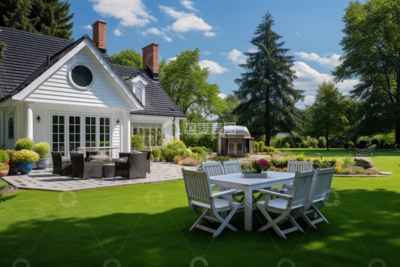 高清大图下载【趣麦麦图】美式乡村风庭院住宅