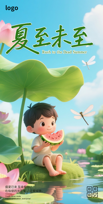 夏至卡通海报