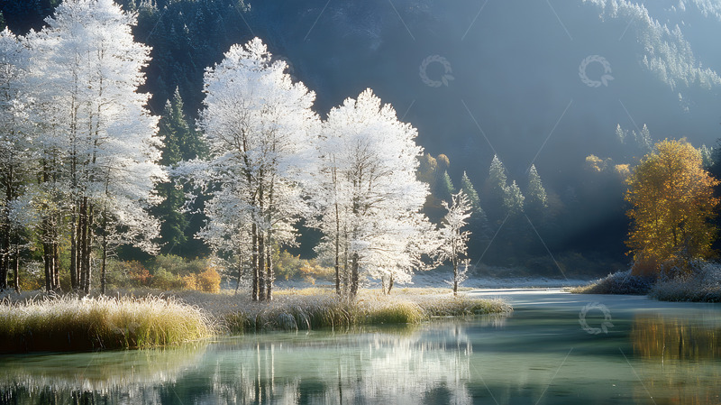 高清大图下载【趣麦麦图】秋冬江河美景3