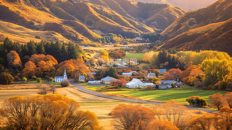 高清大图下载【趣麦麦图】秋天国外小城镇