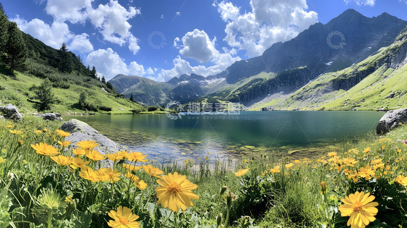 高清大图下载【趣麦麦图】夏日的湖泊美景1