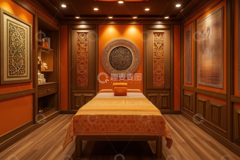 高清大图下载【趣麦麦图】东南亚风格的按摩室